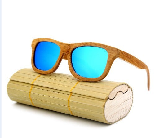 fashion Products Men Women Glass Bamboo Sunglasses au Retro Vintage Wood Lens Wooden Frame Handmade-Dollar Bargains Online Shopping Australia