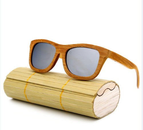 fashion Products Men Women Glass Bamboo Sunglasses au Retro Vintage Wood Lens Wooden Frame Handmade-Dollar Bargains Online Shopping Australia