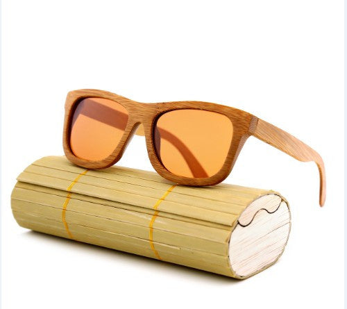 fashion Products Men Women Glass Bamboo Sunglasses au Retro Vintage Wood Lens Wooden Frame Handmade-Dollar Bargains Online Shopping Australia