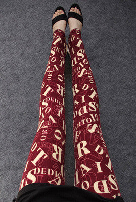 High Quality 16 COLOURS Women's girl's casual High Elastic printed Leggings Fitness Comfortable leggins pants LG023-Dollar Bargains Online Shopping Australia