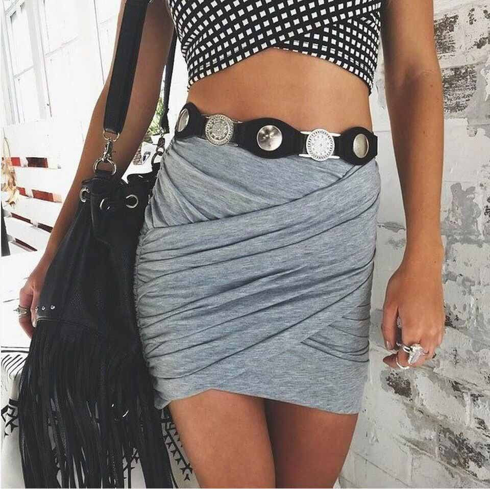 Street Fashion Women Lady High Waist Short Skirt Sexy Bandage Bodycon Cross Fold Pencil Skirts 5 Colors-Dollar Bargains Online Shopping Australia