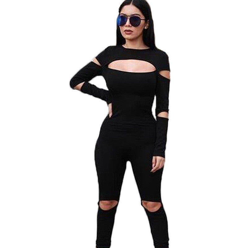 3 Colors Autumn Winter Rompers Women Jumpsuit Plus Size Solid Black Bodysuits Long Sleeve Skinny Bodycon Zipper XD501-Dollar Bargains Online Shopping Australia