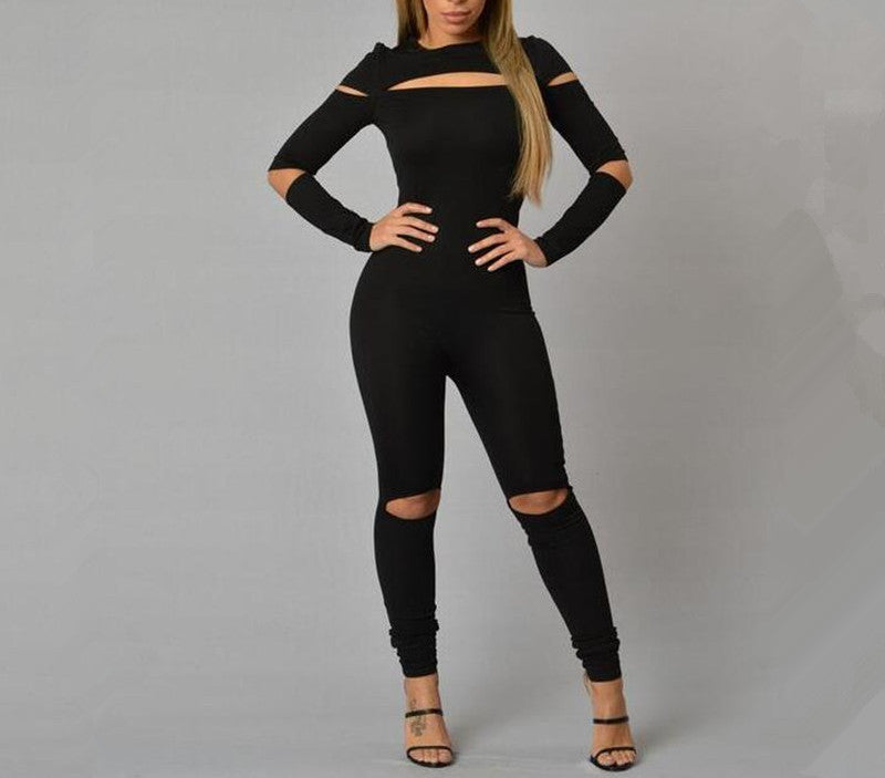 3 Colors Autumn Winter Rompers Women Jumpsuit Plus Size Solid Black Bodysuits Long Sleeve Skinny Bodycon Zipper XD501-Dollar Bargains Online Shopping Australia