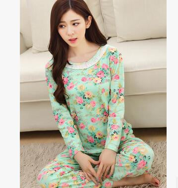 19 Styles Casual Women Pajamas Set Cartoon O-Neck Long Sleeve Pyjamas For Women Summer Nightwear Sleepwear Suit Pink M~XL-Dollar Bargains Online Shopping Australia