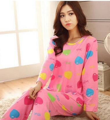 19 Styles Casual Women Pajamas Set Cartoon O-Neck Long Sleeve Pyjamas For Women Summer Nightwear Sleepwear Suit Pink M~XL-Dollar Bargains Online Shopping Australia