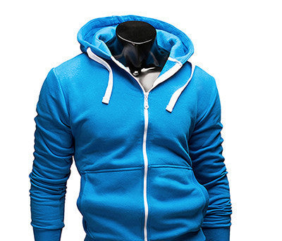 fashion Sweatshirt men hit color men hoodies hip hop side zipper mensports suit slim-Dollar Bargains Online Shopping Australia