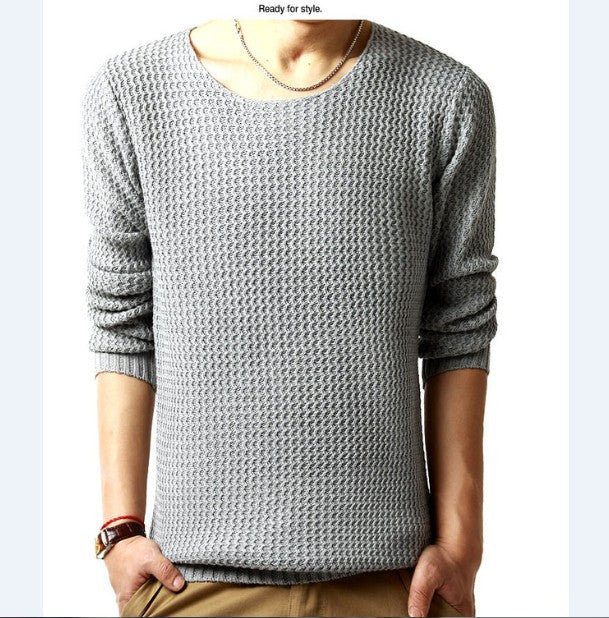 Relaxed-fit sweater pullover male winter knitting brand long sleeve with v-neck fitted sweater jersey size M-XXL-Dollar Bargains Online Shopping Australia