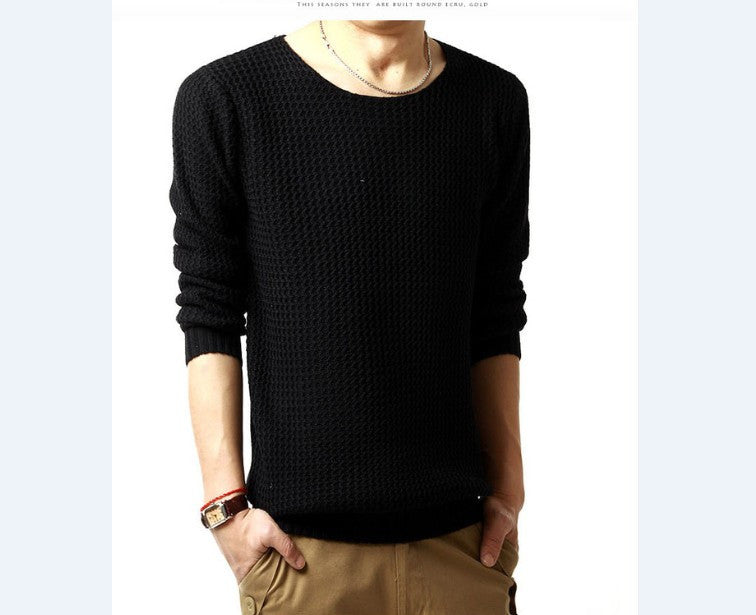 Relaxed-fit sweater pullover male winter knitting brand long sleeve with v-neck fitted sweater jersey size M-XXL-Dollar Bargains Online Shopping Australia