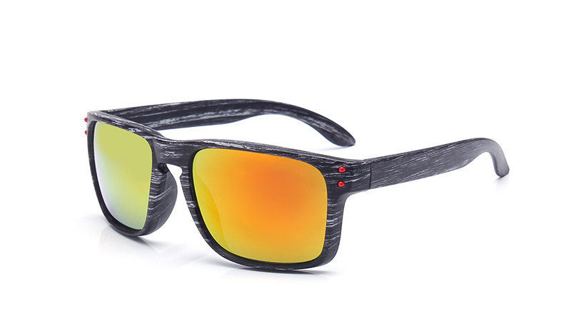 Fashionable Wood Sunglasses Men Reflective Sports Sun Glasses Outdoors Square Eyewear-Dollar Bargains Online Shopping Australia