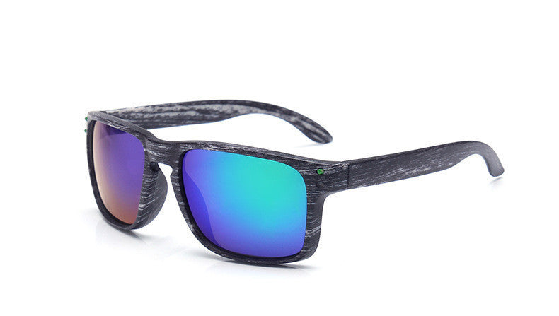 Fashionable Wood Sunglasses Men Reflective Sports Sun Glasses Outdoors Square Eyewear-Dollar Bargains Online Shopping Australia