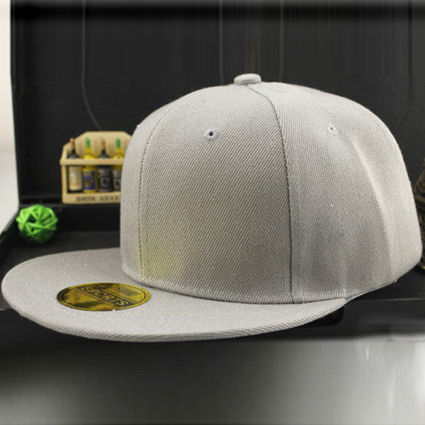 Adjustable Men Women Baseball Cap Solid Hip Hop Snapback Flat Peaked Hat Visor-Dollar Bargains Online Shopping Australia