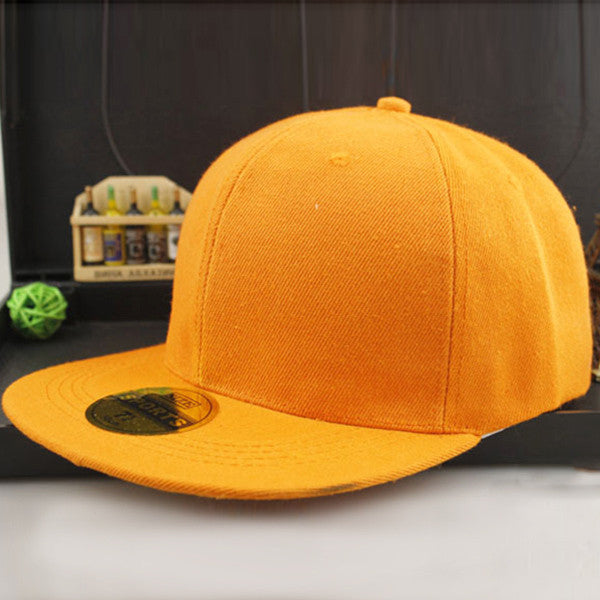Adjustable Men Women Baseball Cap Solid Hip Hop Snapback Flat Peaked Hat Visor-Dollar Bargains Online Shopping Australia