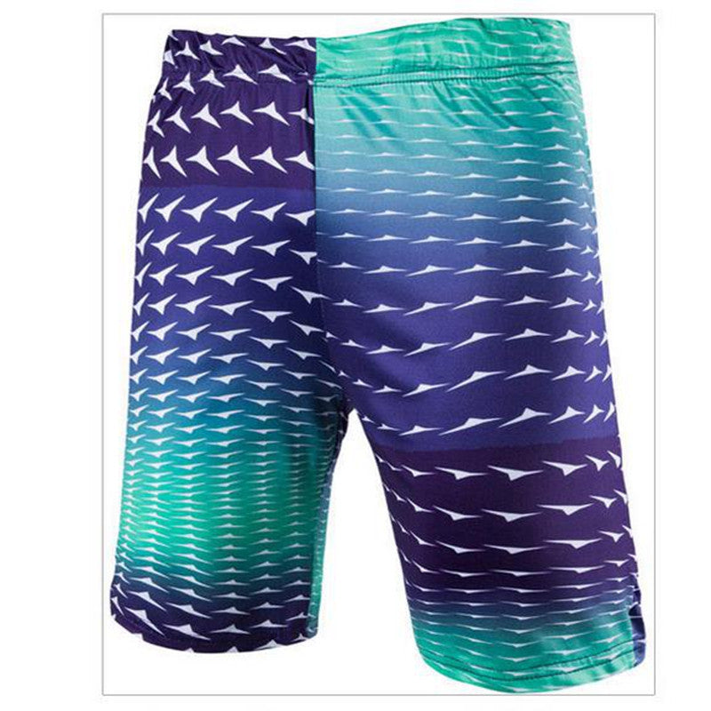 Summer European and American High- Men's Fashion Mixed Colors Geometric Stitching Casual Beach Shorts-Dollar Bargains Online Shopping Australia