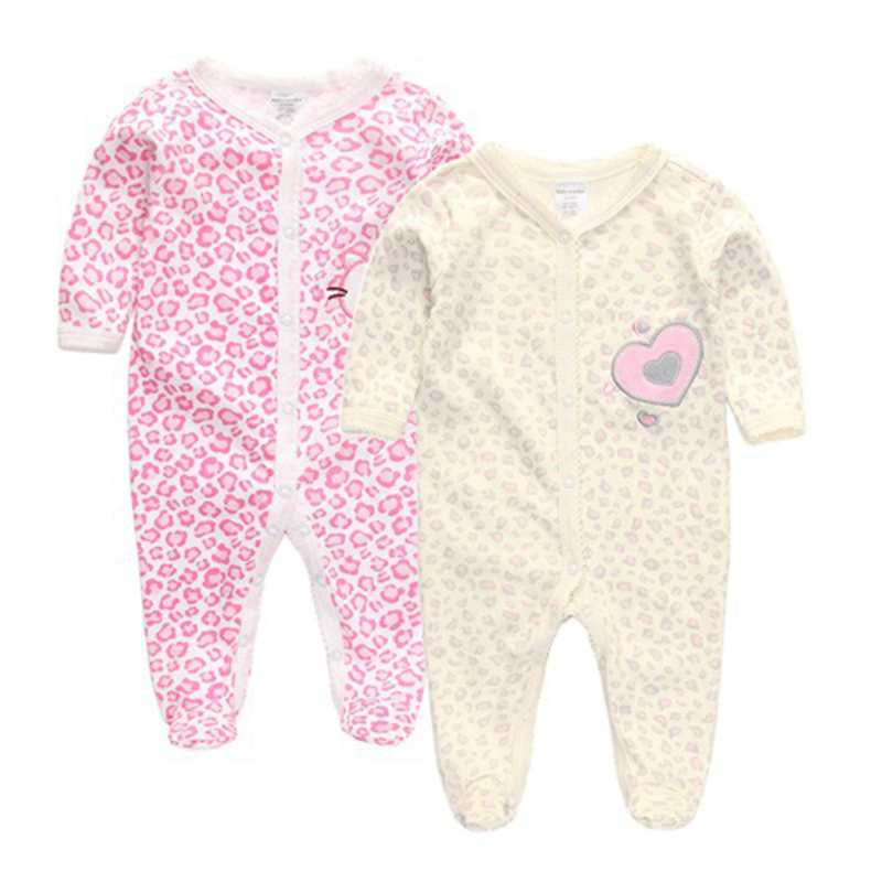 2 Pcs/lot born Baby Girl Clothes 100%Cotton Baby Girl Boy Romper Cotton Long Sleeve Unisex Infant Clothing-Dollar Bargains Online Shopping Australia