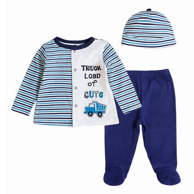 Baby's Sets Boy Girl Clothes With Baby Cap 100%Cotton Long Sleeve born Clothing-Dollar Bargains Online Shopping Australia