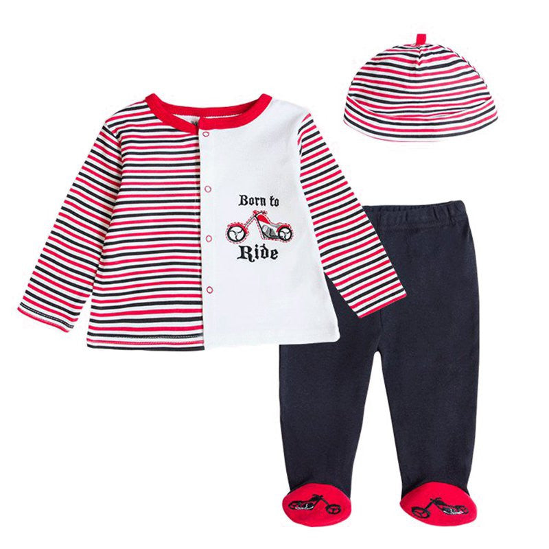 Baby's Sets Boy Girl Clothes With Baby Cap 100%Cotton Long Sleeve born Clothing-Dollar Bargains Online Shopping Australia