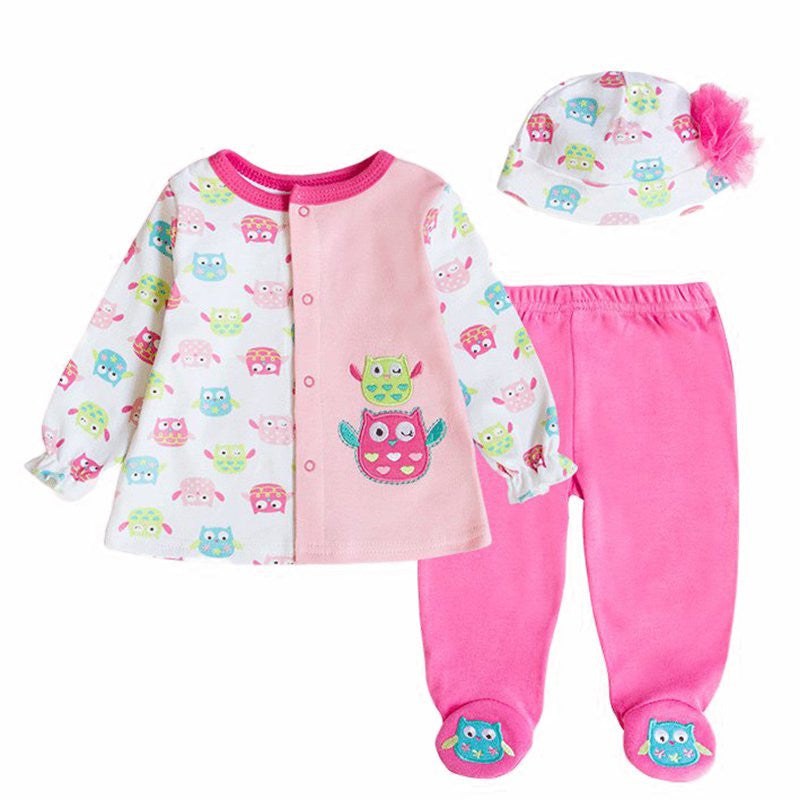 Baby's Sets Boy Girl Clothes With Baby Cap 100%Cotton Long Sleeve born Clothing-Dollar Bargains Online Shopping Australia