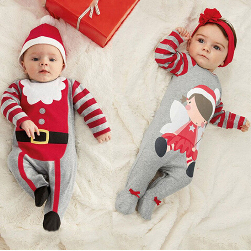 born Boy&Girl Christmas Rompers kids Vestidos clothes infant baby bebe jumpsuit clothing Top+Hat 2Pcs years gift-Dollar Bargains Online Shopping Australia