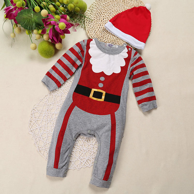 born Boy&Girl Christmas Rompers kids Vestidos clothes infant baby bebe jumpsuit clothing Top+Hat 2Pcs years gift-Dollar Bargains Online Shopping Australia