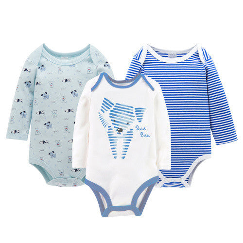 3pcs/Lot Thick Cotton Baby Rompers Summer Long Sleeve Baby Wear Infant Jumpsuit Boys Girls Clothes-Dollar Bargains Online Shopping Australia