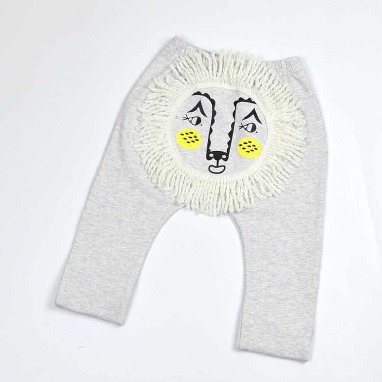 Fashion Baby Pants Winter Thick Cotton Infant Pants Wool Cartoon Lionet design born Boy Girl Kids Clothing for Baby Trousers-Dollar Bargains Online Shopping Australia