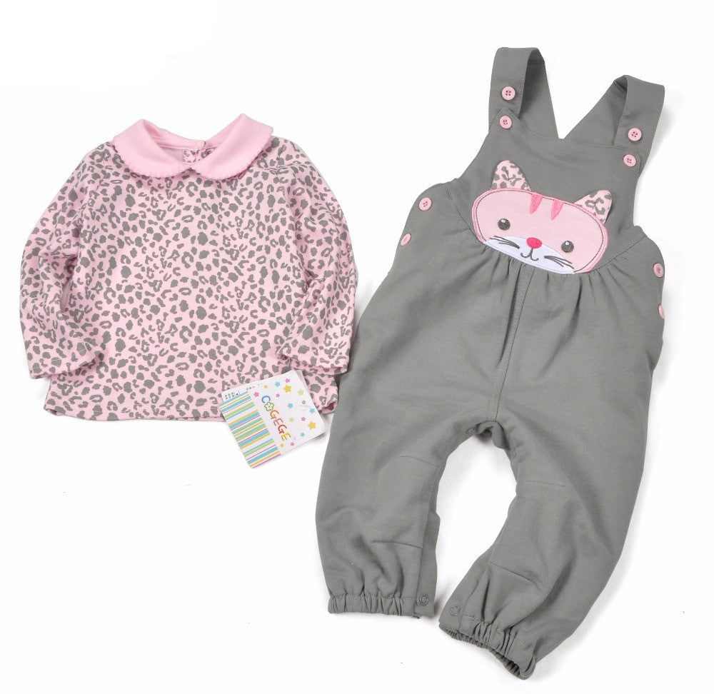 Baby Girl Clothes Sets Baby Girl Clothing Infant born Baby Kleding Kids Clothes Autumn T shirt + Overalls Cotton-Dollar Bargains Online Shopping Australia