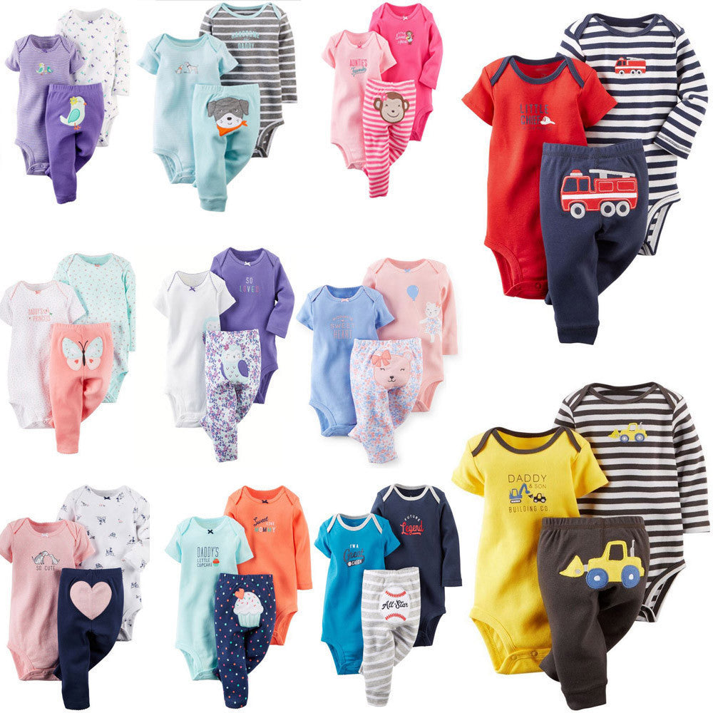 100% Cotton 3-24M set baby boy clothes baby girl clothes born 3piece ropa bebe boy-Dollar Bargains Online Shopping Australia