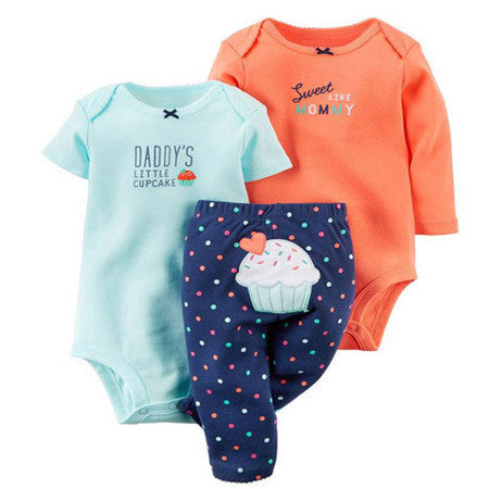 100% Cotton 3-24M set baby boy clothes baby girl clothes born 3piece ropa bebe boy-Dollar Bargains Online Shopping Australia