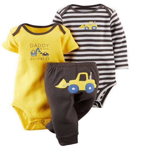 100% Cotton 3-24M set baby boy clothes baby girl clothes born 3piece ropa bebe boy-Dollar Bargains Online Shopping Australia