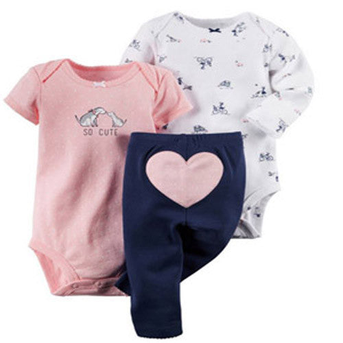 100% Cotton 3-24M set baby boy clothes baby girl clothes born 3piece ropa bebe boy-Dollar Bargains Online Shopping Australia