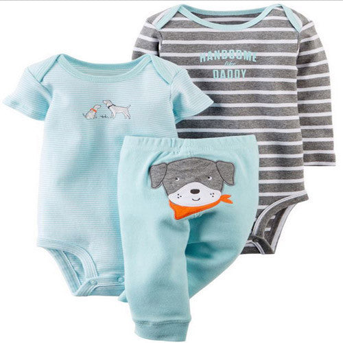 100% Cotton 3-24M set baby boy clothes baby girl clothes born 3piece ropa bebe boy-Dollar Bargains Online Shopping Australia