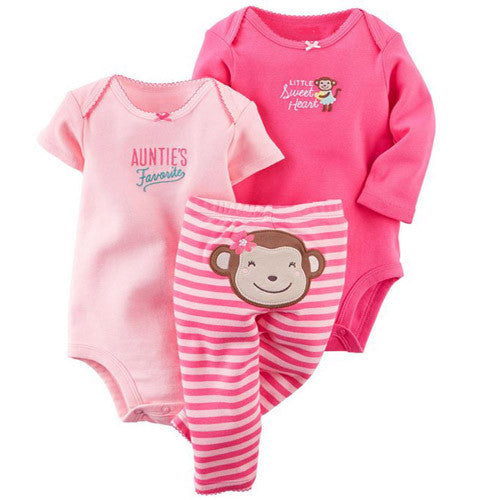 100% Cotton 3-24M set baby boy clothes baby girl clothes born 3piece ropa bebe boy-Dollar Bargains Online Shopping Australia