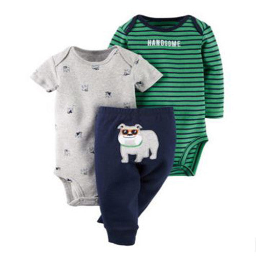100% Cotton 3-24M set baby boy clothes baby girl clothes born 3piece ropa bebe boy-Dollar Bargains Online Shopping Australia