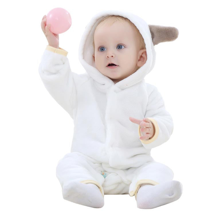 Spring Cute Baby Rompers Warm Long Sleeve Baby Clothes Autumn Coral Fleece Baby Girls boys Clothes Cartoon Jumpsuit JY018-Dollar Bargains Online Shopping Australia