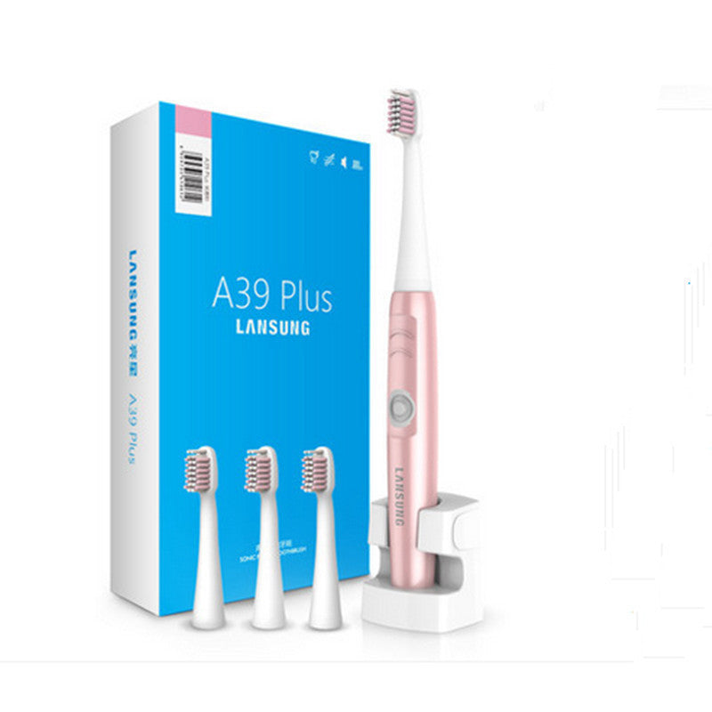 220V Pink A39Plus Wireless Charge Electric Toothbrush Ultrasonic Electric Tooth Brush Rechargeable Teeth Brush for Adult-Dollar Bargains Online Shopping Australia