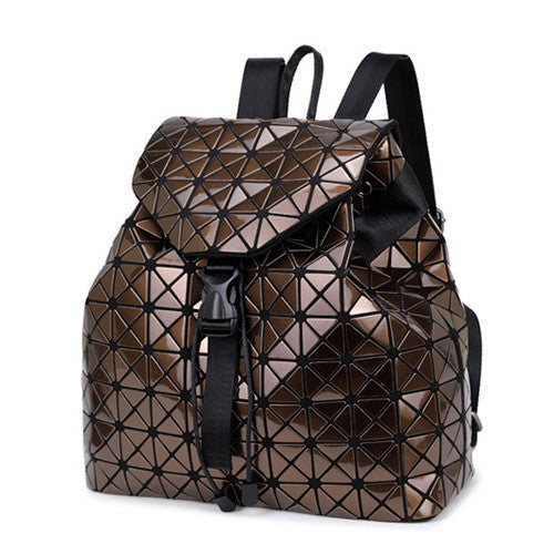 Women backpack geometric patchwork diamond lattice backpack famous brand drawstring bag-Dollar Bargains Online Shopping Australia