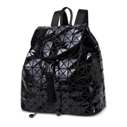 Women backpack geometric patchwork diamond lattice backpack famous brand drawstring bag-Dollar Bargains Online Shopping Australia
