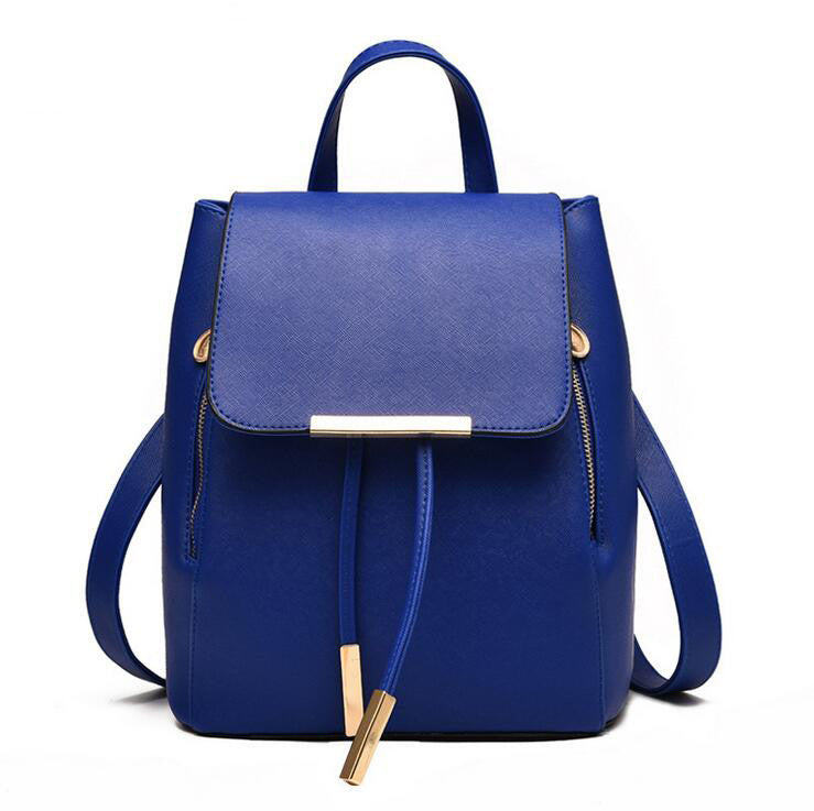 blue leather backpack australia Women Backpack High Quality PU Leather Mochila Escolar School Bags For