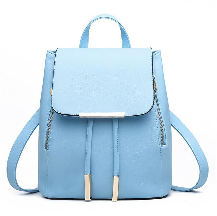 blue leather backpack australia Women Backpack High Quality PU Leather Mochila Escolar School Bags For