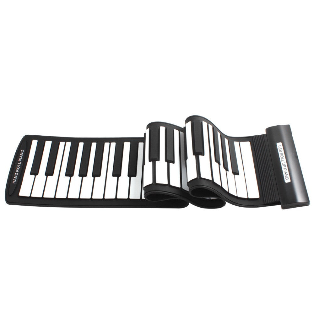 Black+White Flexible 61Keys Professional MIDI Keyboard Electronic Roll Up Piano for Children-Dollar Bargains Online Shopping Australia