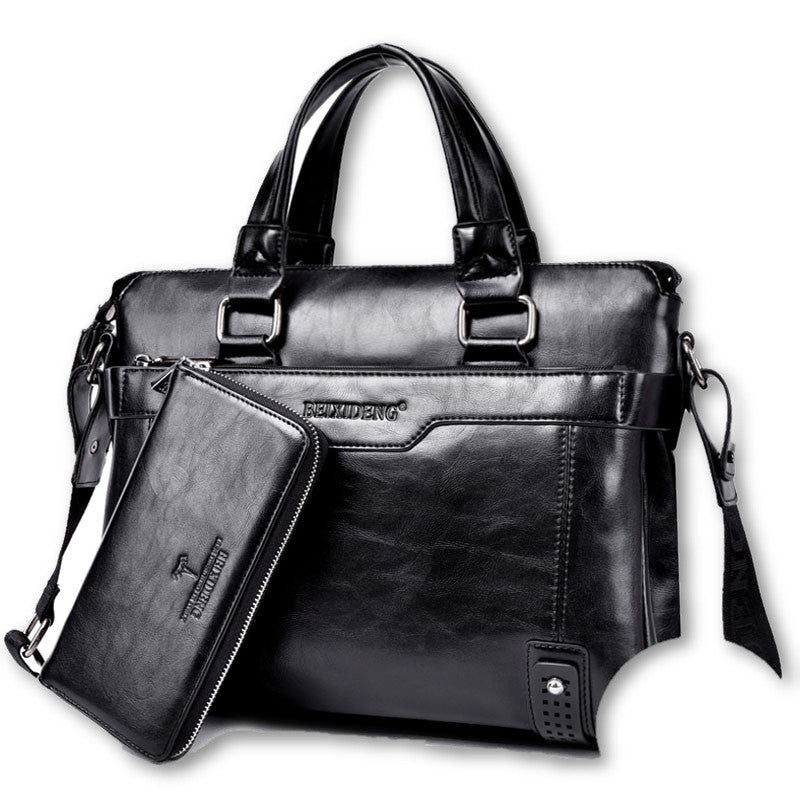 luxury leather men's briefcase leather business briefcase bag shoulder bag men's messenger bag tote handbag-Dollar Bargains Online Shopping Australia