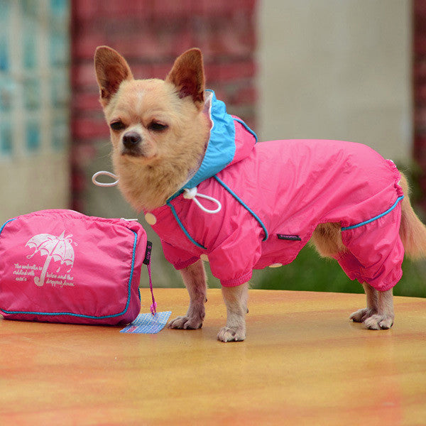 Small Pet Dog Hoody Jacket Rain Coat Waterproof Clothes Slicker Jumpsuit Apparel-Dollar Bargains Online Shopping Australia