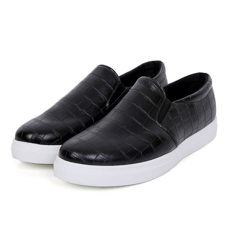 Spring Autumn Women Leather shoes For Woman Black Loafers snakeskin shoes slip on Loafer Casual Shoes-Dollar Bargains Online Shopping Australia