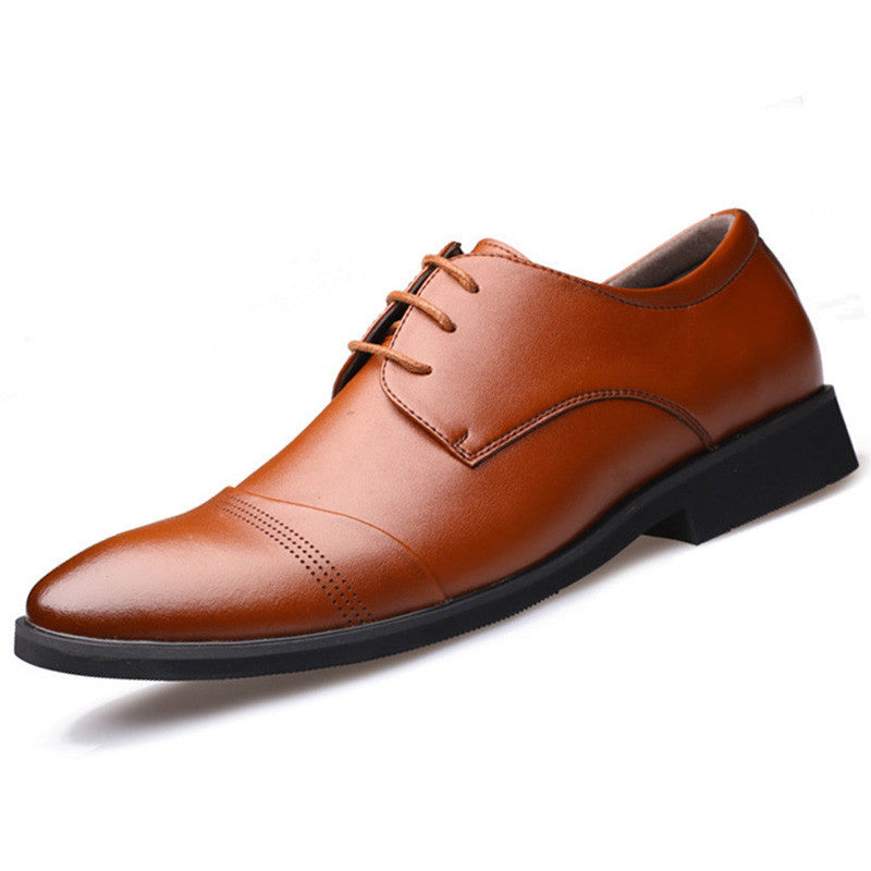 Business Dress Shoes Wedding Pointed Toe Fashion Genuine Leather Shoes Flats Oxford Shoes For Men Black Brown BRM-436-Dollar Bargains Online Shopping Australia