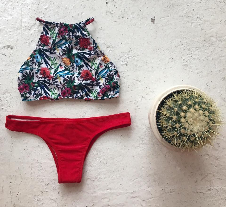 Swimwear Bikini Neoprene Swimsuits Bathing Suit Push Up Bikini Brazilian Vintage Maillot De Bain Red Leopard N86-Dollar Bargains Online Shopping Australia