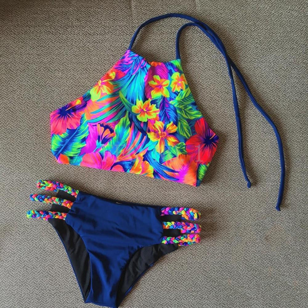 Swimwear Bikini Neoprene Swimsuits Bathing Suit Push Up Bikini Brazilian Vintage Maillot De Bain Red Leopard N86-Dollar Bargains Online Shopping Australia