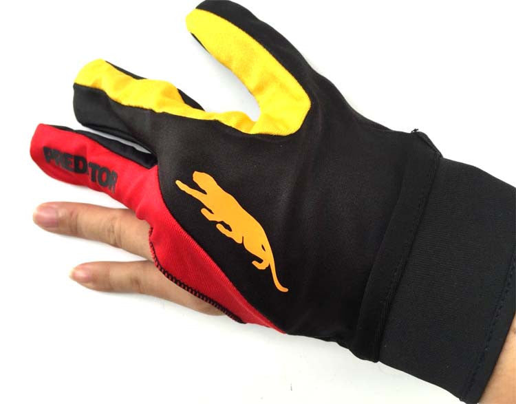 Cue Billiard Pool Shooters 3 Fingers Gloves RED and YELLOW billiard gloves snooker gloves high billiard accessories-Dollar Bargains Online Shopping Australia