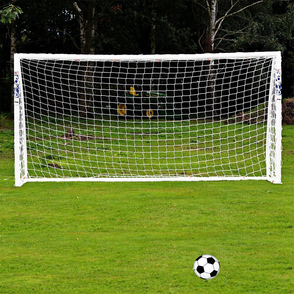 Full Size 12 x 6FT Football Soccer Goal Post Net Match Training Junior Polypropylene Fiber Net with-Dollar Bargains Online Shopping Australia
