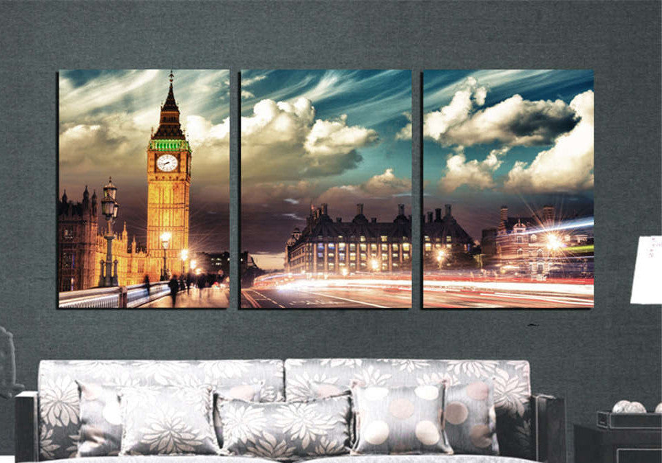 3 Pieces/Set Art Pictures Walking In The Street Alone Decor More Styles On The Wall Printed Canvas Pictures Wall Paintings No Frame-Dollar Bargains Online Shopping Australia