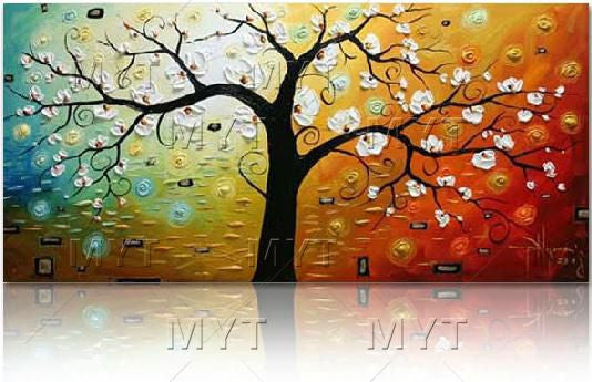 Hand painted modern abstract money tree canvas wall art oil painting on canvas huge home decoration unique gift artwork pictures unframed-Dollar Bargains Online Shopping Australia